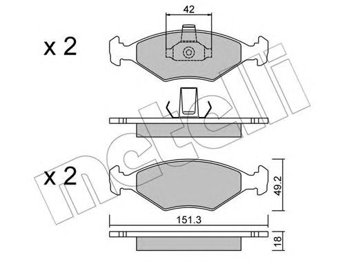 set placute frana,frana disc