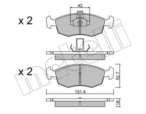 set placute frana,frana disc