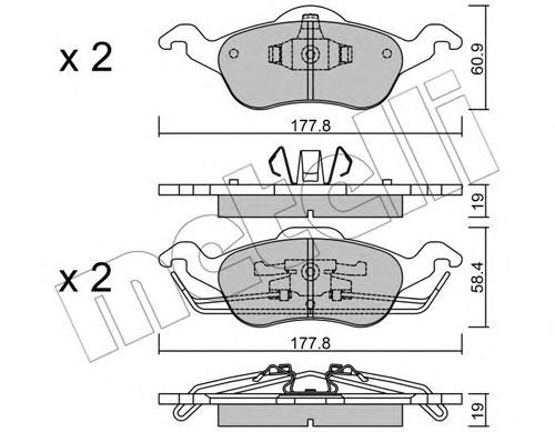 set placute frana,frana disc