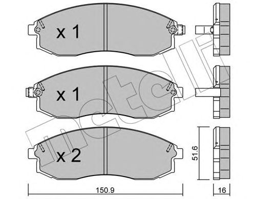 set placute frana,frana disc