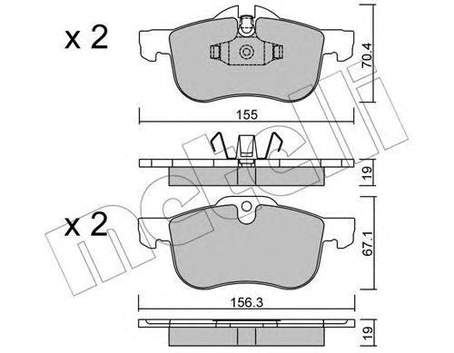 set placute frana,frana disc