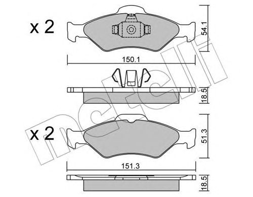 set placute frana,frana disc