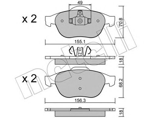 set placute frana,frana disc