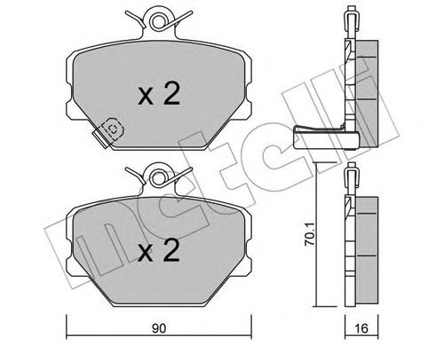 set placute frana,frana disc