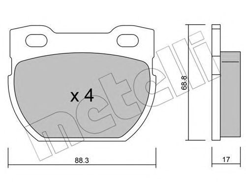 set placute frana,frana disc