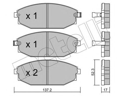 set placute frana,frana disc