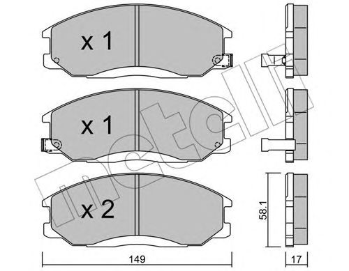 set placute frana,frana disc