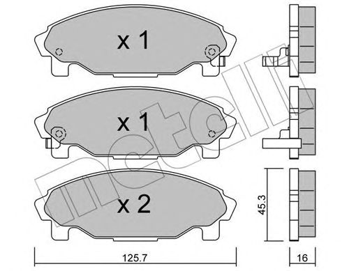 set placute frana,frana disc