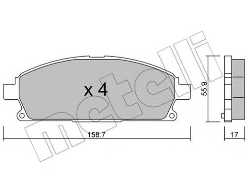 set placute frana,frana disc