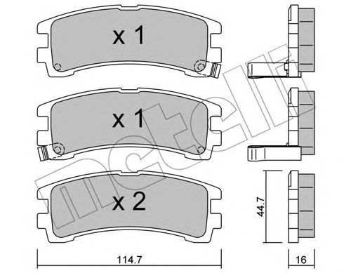 set placute frana,frana disc