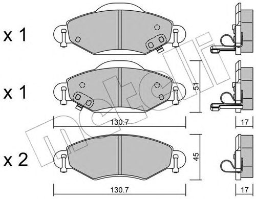 set placute frana,frana disc