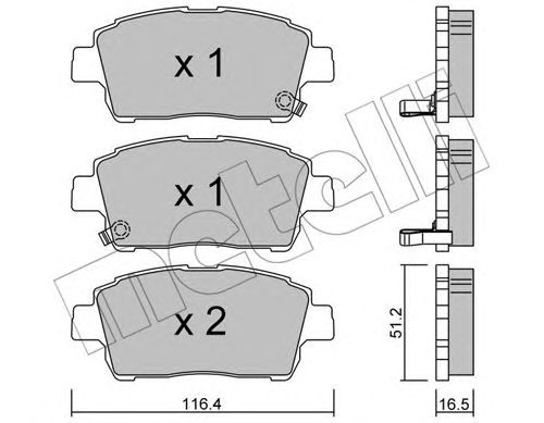 set placute frana,frana disc