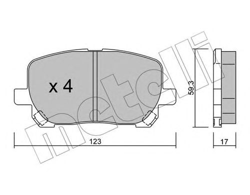 set placute frana,frana disc