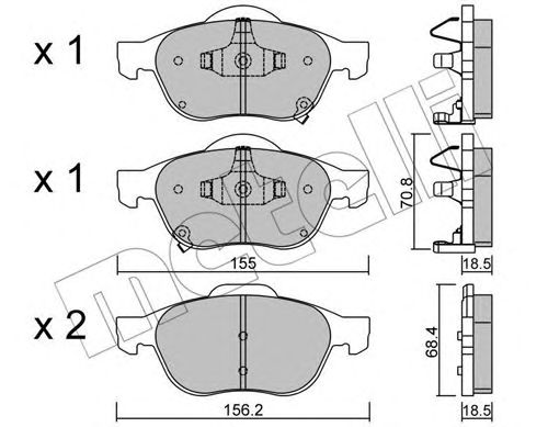 set placute frana,frana disc