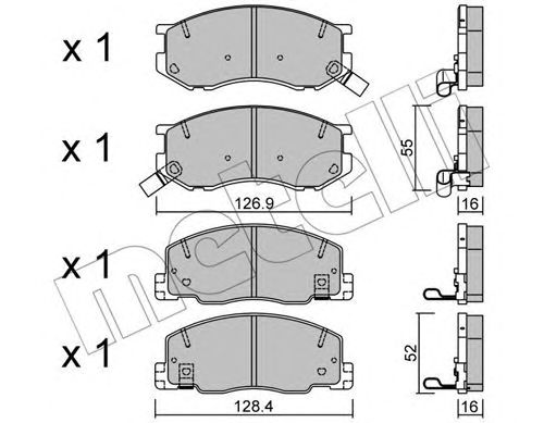 set placute frana,frana disc