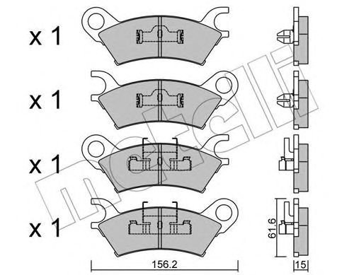 set placute frana,frana disc