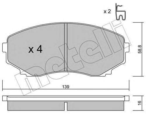 set placute frana,frana disc