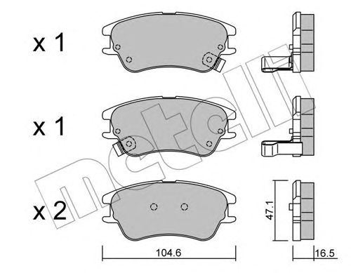 set placute frana,frana disc