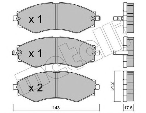 set placute frana,frana disc