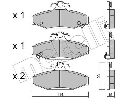 set placute frana,frana disc