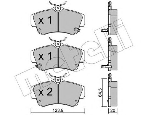 set placute frana,frana disc