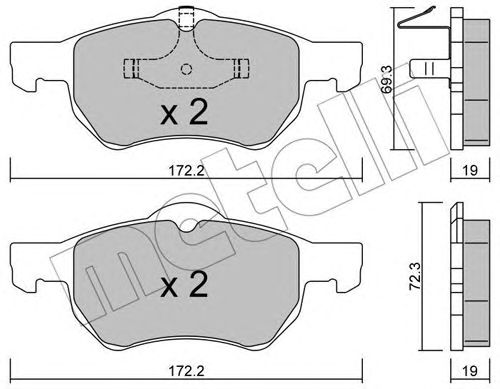 set placute frana,frana disc