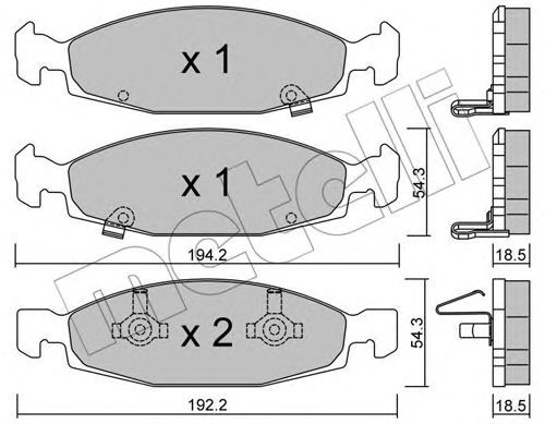 set placute frana,frana disc