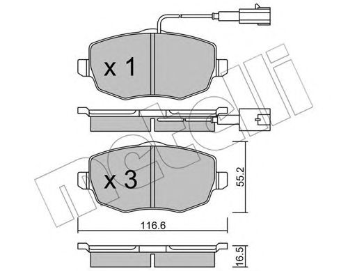 set placute frana,frana disc