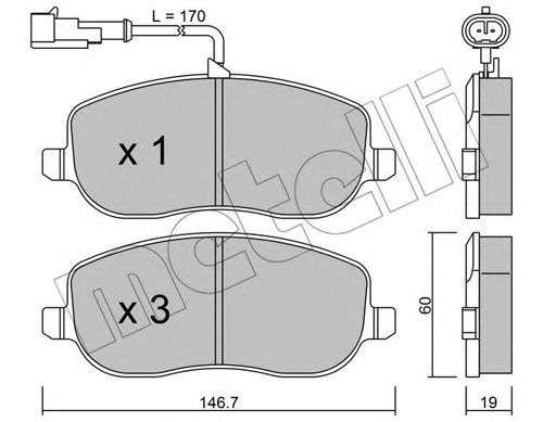 set placute frana,frana disc