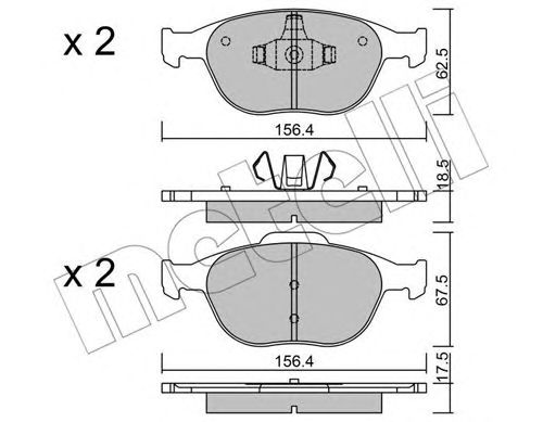 set placute frana,frana disc