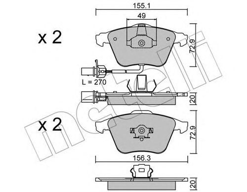 set placute frana,frana disc