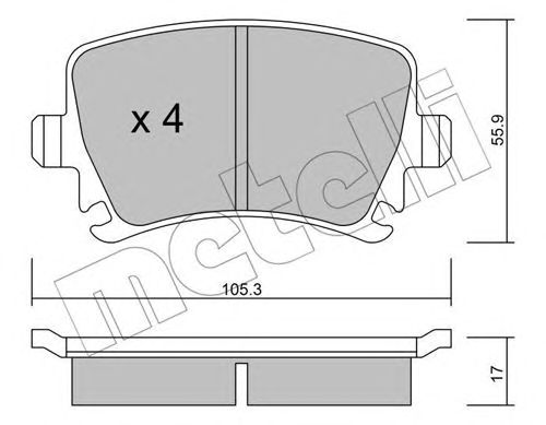 set placute frana,frana disc