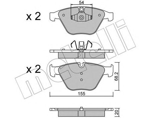 set placute frana,frana disc