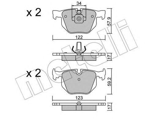 set placute frana,frana disc