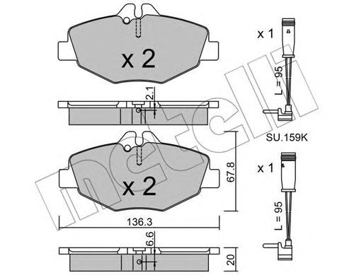 set placute frana,frana disc