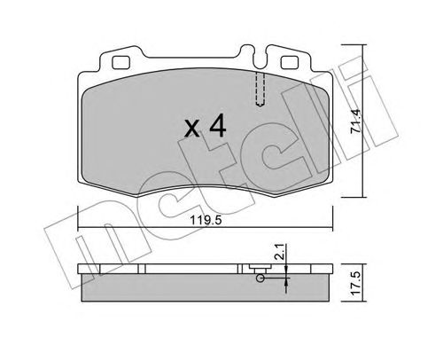 set placute frana,frana disc