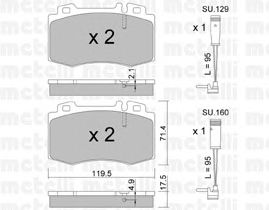 set placute frana,frana disc