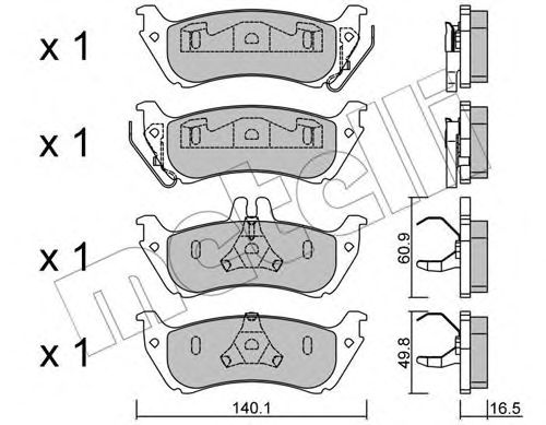 set placute frana,frana disc