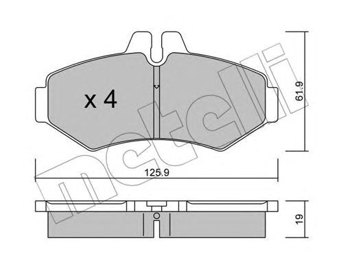 set placute frana,frana disc