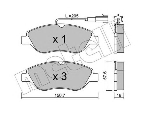 set placute frana,frana disc