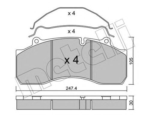 set placute frana,frana disc