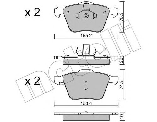 set placute frana,frana disc