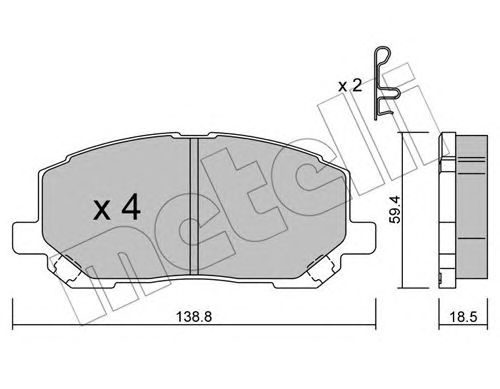 set placute frana,frana disc