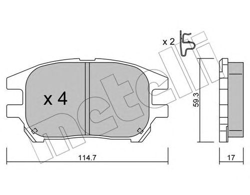 set placute frana,frana disc