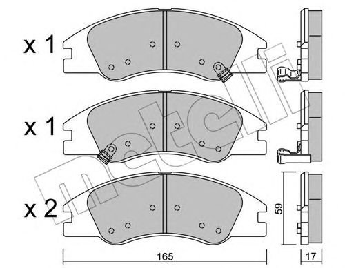 set placute frana,frana disc