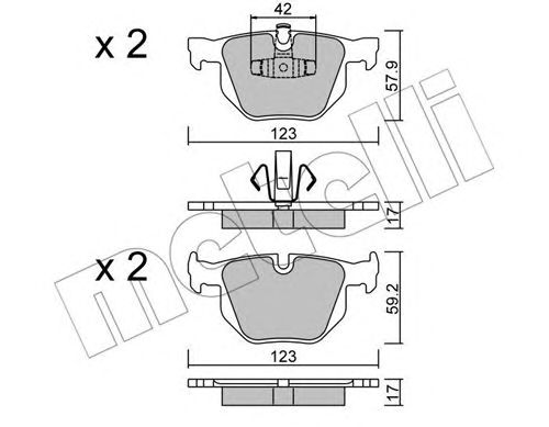 set placute frana,frana disc