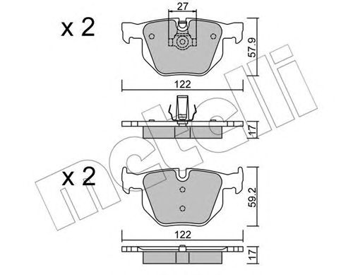 set placute frana,frana disc