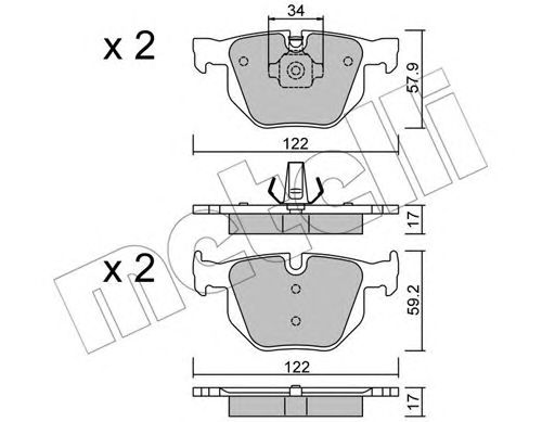 set placute frana,frana disc