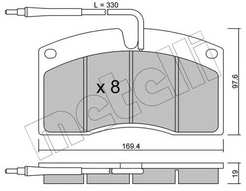 set placute frana,frana disc