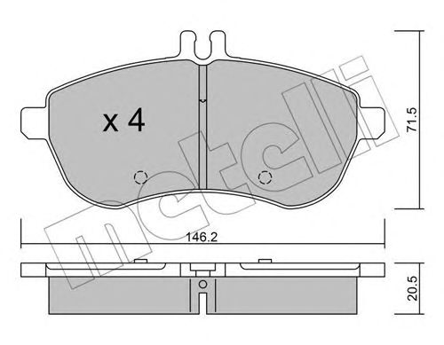 set placute frana,frana disc